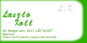 laszlo koll business card